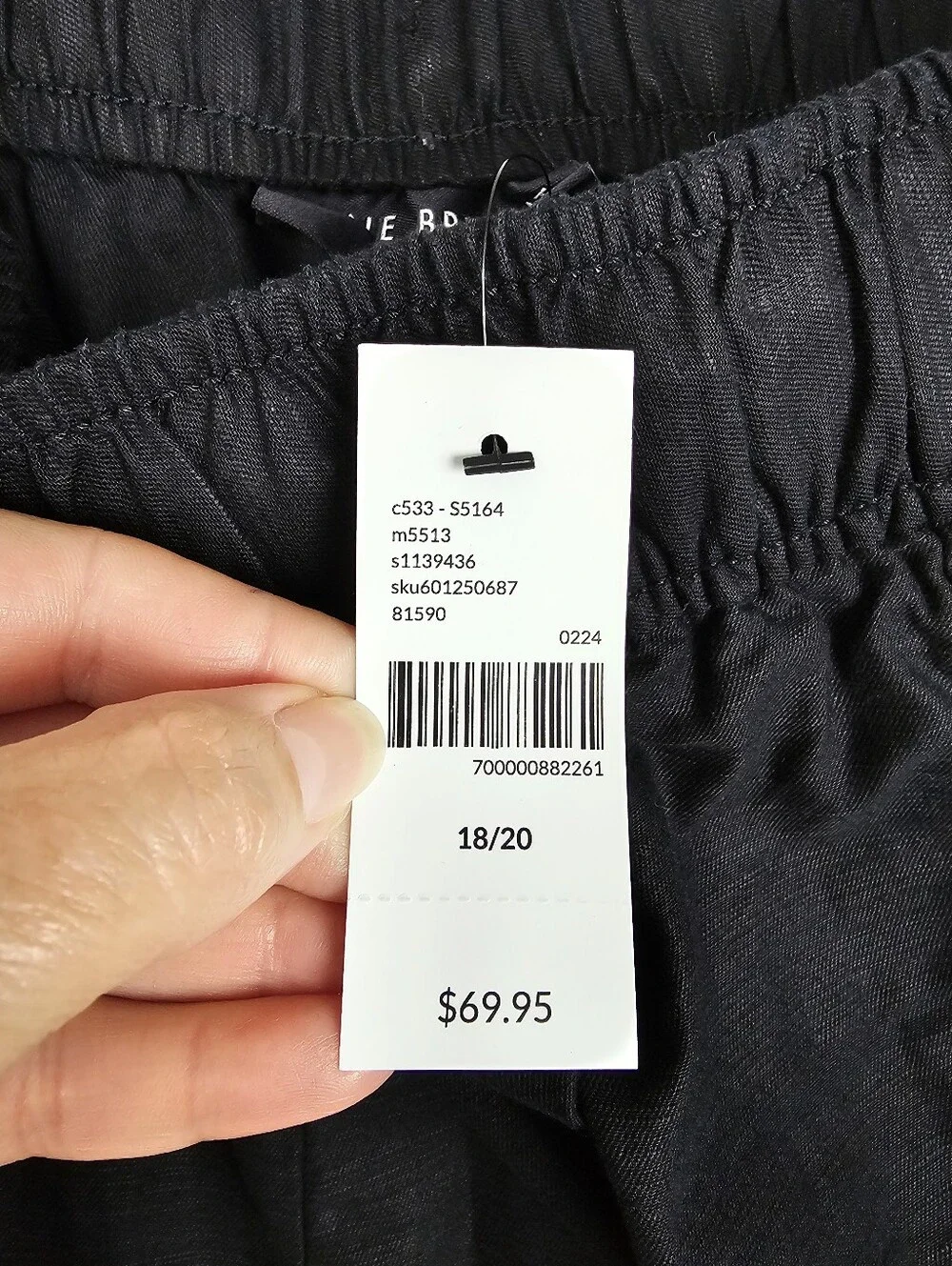 Lane Bryant Black Soft Slub Capri Pants NWT Plus Size 18/20